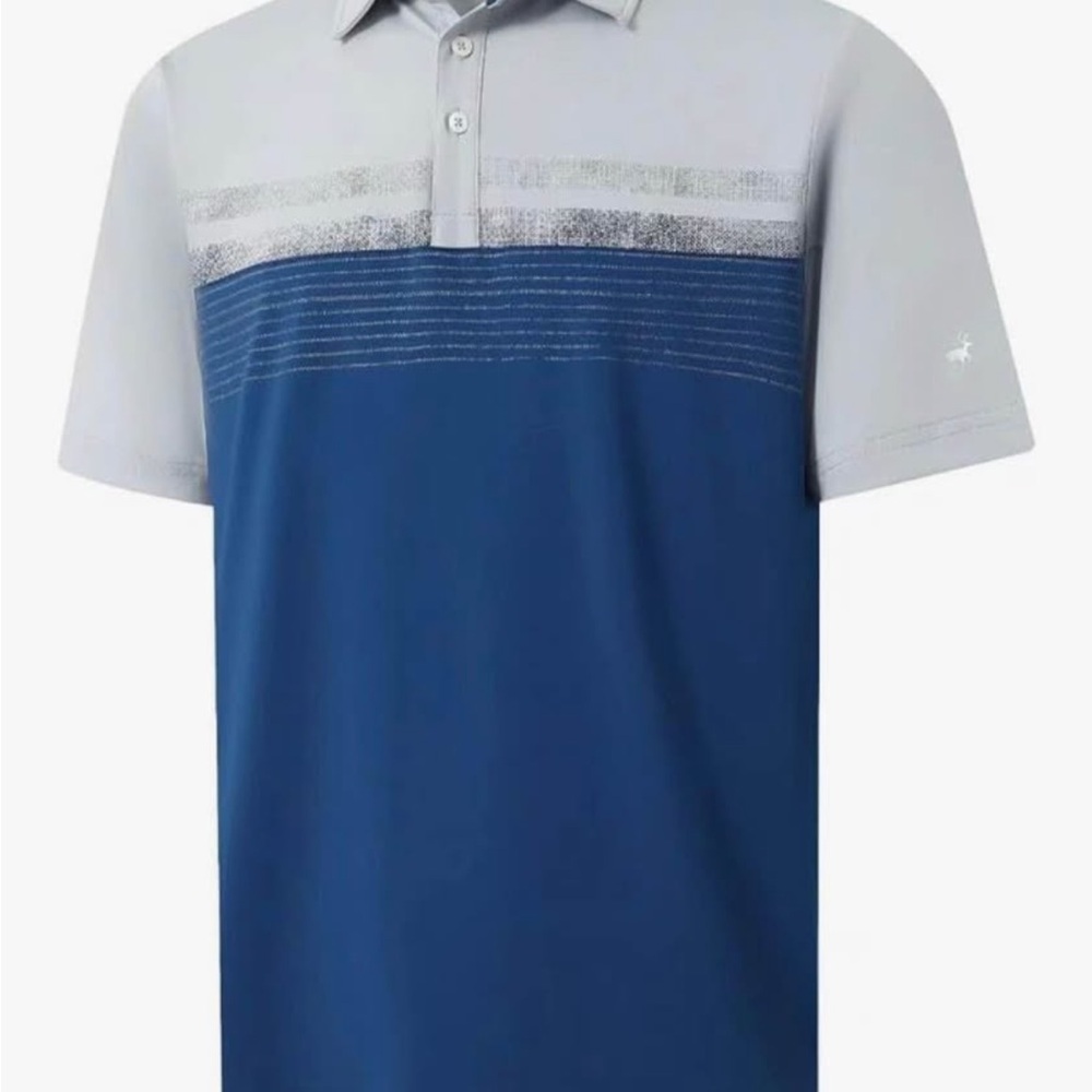 Classic Blue and Gray Polo Shirt